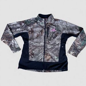 Kings River Realtree Hunting Camo Girls L Zip Fleece Lined Hooded Jacket Coat